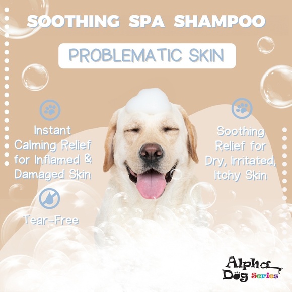 Alpha Dog Series Oatmeal Grooming Natural Dog Shampoo and Conditioner with Aloe - Picture 2 of 7